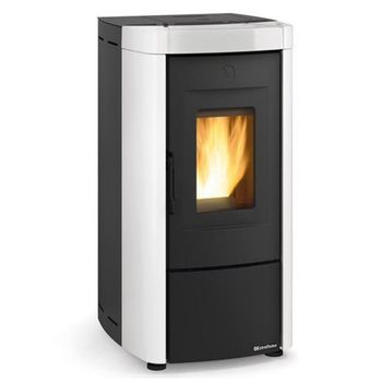 Nordica Extraflame Estufa De Pellets De Leña 7kw Blanco/negro - Moiraevoblanc