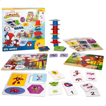 Spidey - 10 Juegos Educativos Con Fichas De Cartón Para Niños +2 Años
