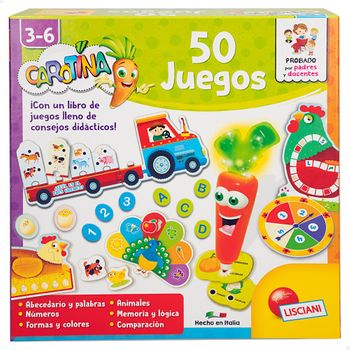 Lisciani - Juego De Mesa Carotina 50 Juegos Con Bolígrafo Parlante Electrónico, + 3 Años