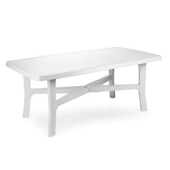 Mesa de Resina Cuadrada Blanca 79x79x72cm O91