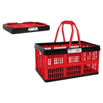 Caja Multiusos Voilà Rojo Plegable (39 X 25,5 X 21 Cm)