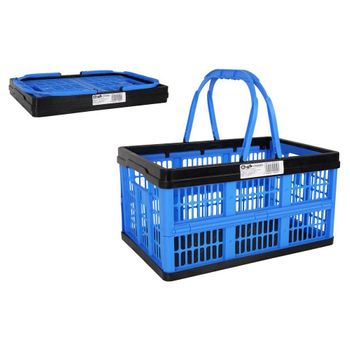 Caja Multiusos Voilà Azul Plegable (39 X 25,5 X 21 Cm)