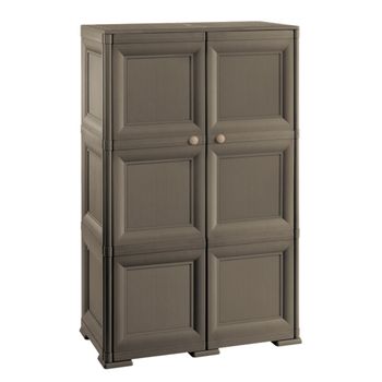 Armario Omnimodus - 3 Módulos Con Puerta De Madera Modelo Wengé