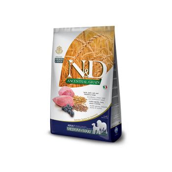 Farmina N&d Ancestral Grain Perro Cordero, Delete, Avena Y Arándanos Adulto Medio Y Maxi - Alimento Seco Para Perro - 12kg