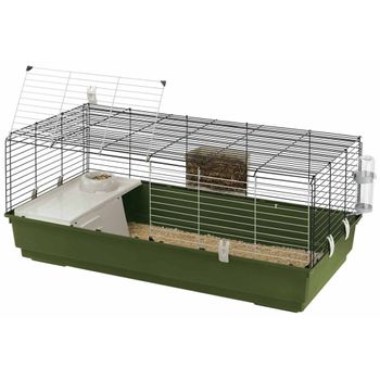 Pawhut Conejera De Exterior Jaula De Mascotas Pequeñas De Madera 2 Pisos  Para Conejos Cobayas Hámster Con Techo Asfáltico Bandeja Extraíble Rampa  102x56x85 Marrón