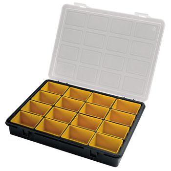 Organizador De Plástico Con 16 Cajas Extraíbles En El Interior L242xp188xh37 Mm.