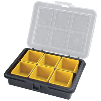 Organizador Con 6 Cajas Polipropileno Artplast Valentino Negro-amarillo