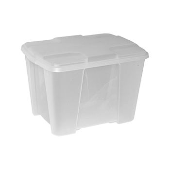 Caja De Plástico Multiuso Con Fondo Transparente Y La Cubierta L390x290xh272 Mm.