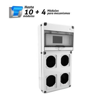 Caja Estanca Para Automáticos Y Mecanismos 10 + 4 Módulos