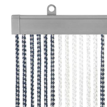 Cortina Antimoscas Para Puerta Korda Azul Y Blanco 190x60cm Travellife