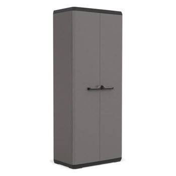 PLASTIKEN Armoire basse de rangement en résine PLASTIKEN - 2 grandes  étageres - l 90 x p 45 x h 100 cm - Gamme Space SAVER pas cher 