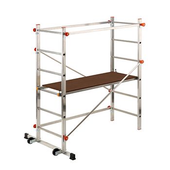 Escalera - Andamio Profesional De Aluminio 2x9 Peldaños Multiusos con  Ofertas en Carrefour