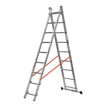 Gierre Al315 - Escalera 2 Tramos Combinada De Aluminio Modula 2x9