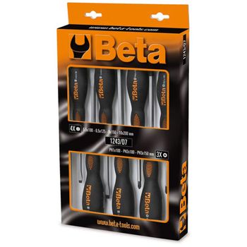 Set De Destornilladores De Acero 7 Uds 1243/d7 012430017 Beta Tools