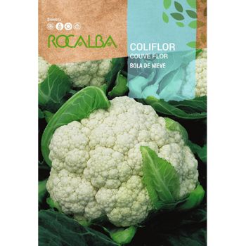 Rocalba Semillas Coliflor Bola De Nieve 10 Gr, Pack 5 Sobres