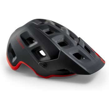 Met Casco Terranova Negro Rojo