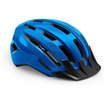 Met Casco Downtown Azul Brillo