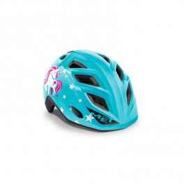 Met Casco Niño Elfo Azul Unicornio Brillo Talla Unica (46-53 Cm)