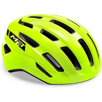 Met Casco Miles Mips Amarillo Fluo Brillo