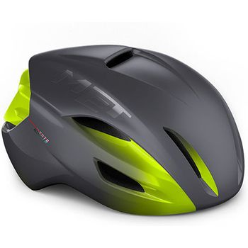 Met Casco Manta Mips Gris/amarillo Fluo