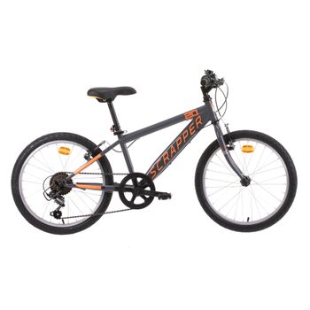 Bicicleta Infantil Montaña Y Paseo Scrapper  20" Niño 6 Velocidades Gris Naranja