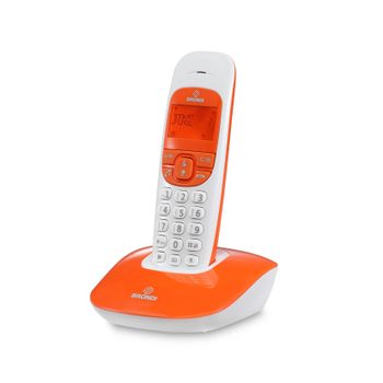 Brondi Nice Teléfono Dect Naranja, Blanco Identificador De Llamadas