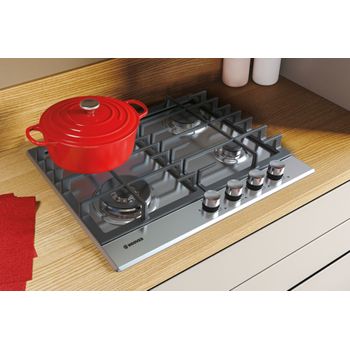 Hoover H-hob 300 Gas Hhg6bf4mx Acero Inoxidable Integrado 60 Cm Encimera De Gas 4 Zona(s)