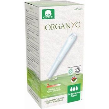 Organyc Tampón Con Aplicador Super 100% Algodón Orgánico, 14ud