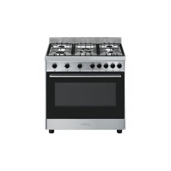 Cocina a gas  Fagor 3CLG-610BX, Gas Natural, 4 quemadores, Horno 77 l,  Limpieza por vapor, 60 cm, Inox