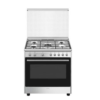 Cocina Gas Y Eléctrica Smeg Cx91gm 90cm Inox 5f