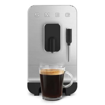 Cafetera Espresso Superautomática Smeg Bcc12blmeu Plata Y Negra