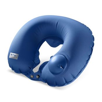 Cellularline Almohada De Viaje Inflable Ultra Ligera Para Cuello Azul