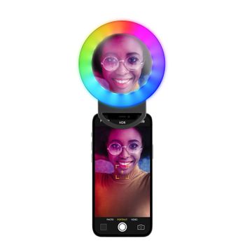 Cellularline Selfie Light Ring Rgb Led Ring Con Espejo Universal Para Smartphone