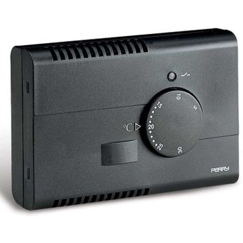 Termostato Electrónico De Pared Serie Personal Con Indicador Luminoso Antracita 230v Ac. Entrada Remota -4°c Reducción Nocturna En Valor Nominal Con Bloqueo Mecánico De La Temperatura Indicador Led De Estado Relé Electrónico De Termostato Con Indic