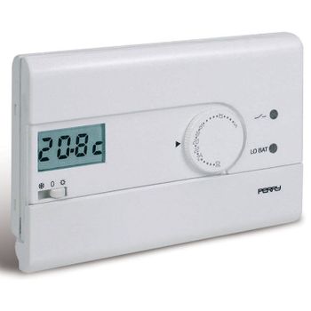 Analógico Digital Perry 1tp Te411b Slim Termostato De Pared Serie 230v Color Blanco Con Control Est/off/inv Niveles De Temperatura 1 Control Continuo _ 1 Pantalla Lcd Fija Reducida 1 Estado Del Relé Led Entrada Remota De Control De Reducción Nocturna