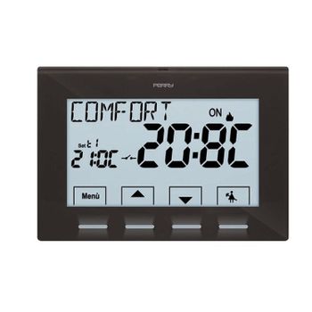 Termostato De Pared 230v Color Antracita Termostato Digital De Menú 230v Serie \"next\" Pantalla Lcd Retroiluminada De 4,3\" Con Entrada De Teléfono O Mando A Distancia Contraseña De Usuario Iluminación De Fondo Temporizada Termostato Bueno Y Económ