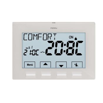 Termostato De Pared 230v Color Blanco Termostato Digital De Menú 230v Serie \"next\" Pantalla Lcd Retroiluminada De 4,3\" Con Entrada De Teléfono O Mando A Distancia Contraseña De Usuario Retroiluminación Temporizada Termostato Bueno Y Económico En 