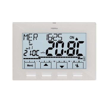 Termostato De Pared Blanco Fuente De Alimentación 230v Termostato Digital De Reloj Pantalla Luminosa Y Navegación Por Menús Semanal, Invierno / Verano 3 Niveles De Temperatura _ Anticongelante Entrada Para Contacto Remoto Mpcshop Bueno Y Barato Perry