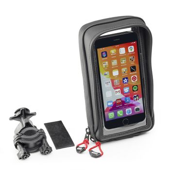 Givi Soporte Smartphone Universal Para Manillar. Compatible Con Scooter, Moto Y Bicicleta