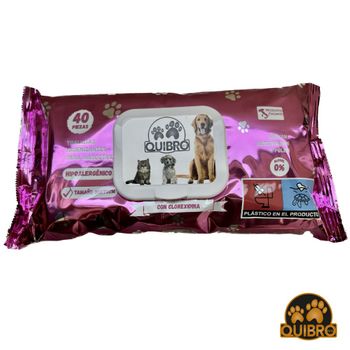 Toallitas Higienizantes Para Perros, Gatos Y Cachorros Con Fragancia Clorexidina.