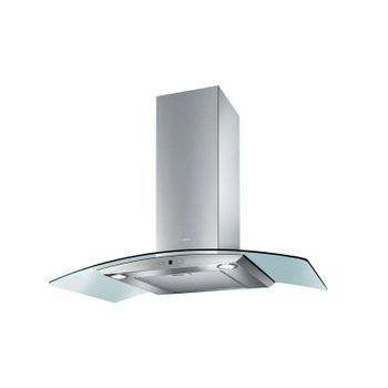 campana extractora - UNIVERSALBLUE KENIA 3190 Campana decorativa en T  cristal 90 cm, Inox