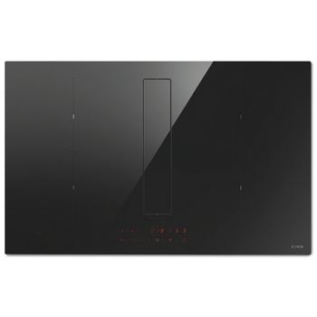 Elica Placa De Inducción Al Vacío 83cm 4 Fuegos 7400w Negra - Prf0179476