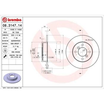 2 Disco De Freno 08.3147.14