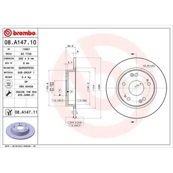 2 Disco De Freno 08.a147.10