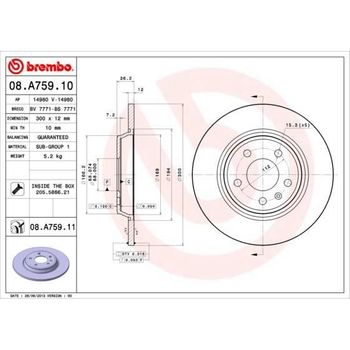 2 Disco De Freno 08.a759.11