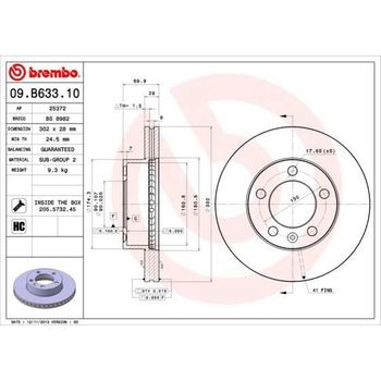 09.b633.10 Del Freno De Disco