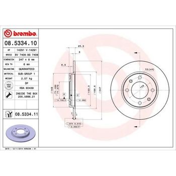 2 Disco De Freno 08.5334.10