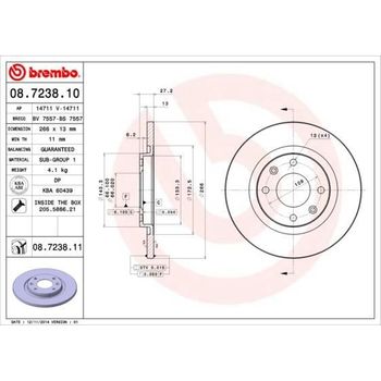 2 Disco De Freno 08.7238.10