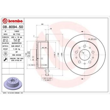 2 Disco De Freno 08.8094.50