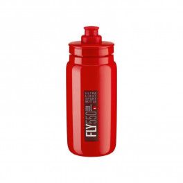 Elite Bidon Fly Rojo Logo Rojo Burdeos 550 Ml